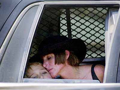 Nicholas Farber with his mother, suspect Debra Rose.